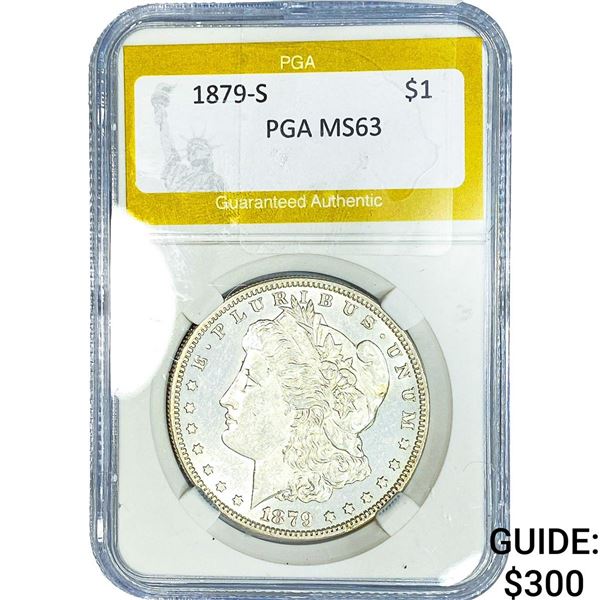 1879-S Morgan Silver Dollar PGA MS63