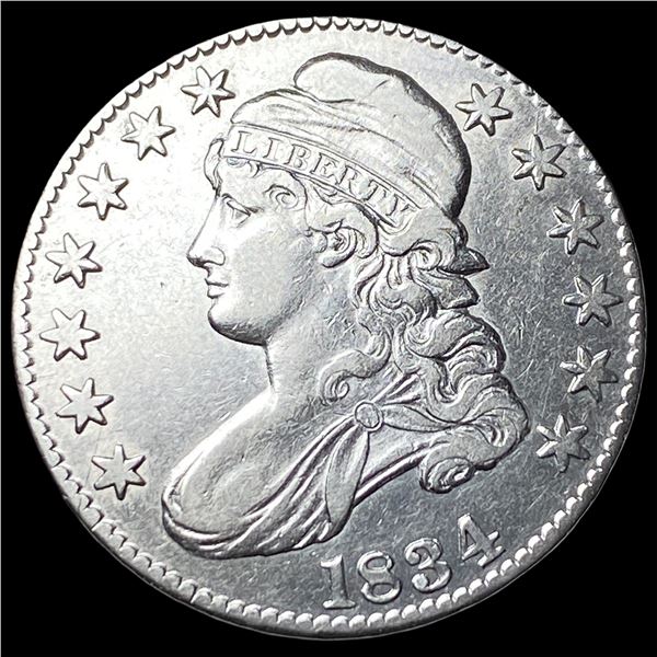 1834 Capped Bust Half Dollar NEARLY  UNCIRCULATED
