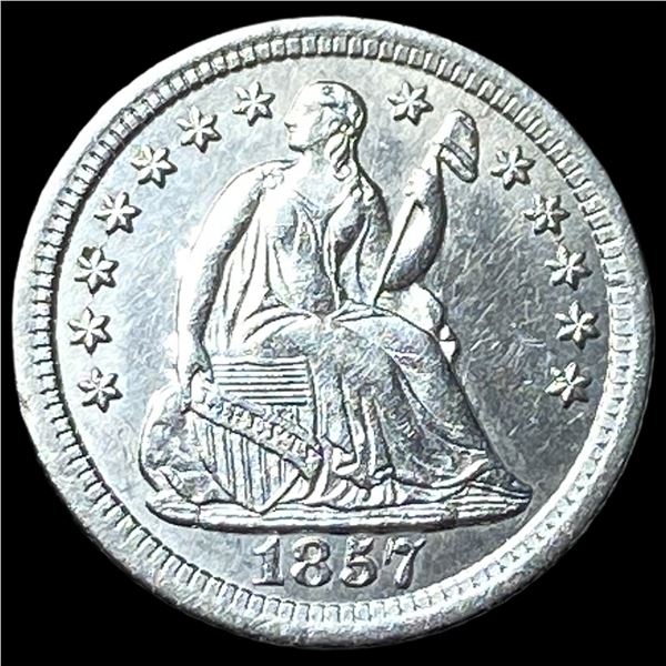 1857-O Silver Seated Liberty Half Dime  UNCIRCULATED