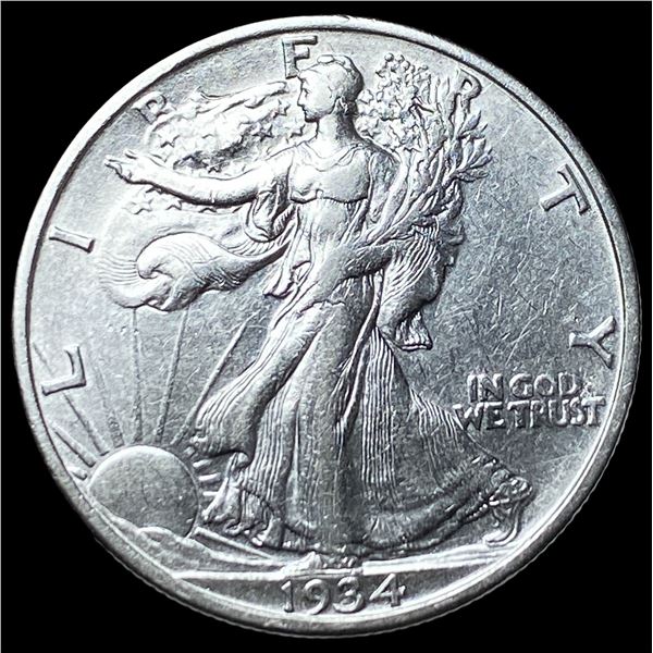 1934-S Silver Walking Liberty Half Dollar  CLOSELY UNCIRCULATED