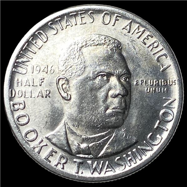 1946 Silver Booker T. Washington Half Dollar  CHOICE BU