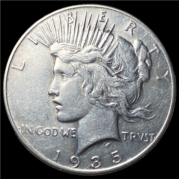 1935 Silver Peace Dollar NEARLY UNCIRCULATED