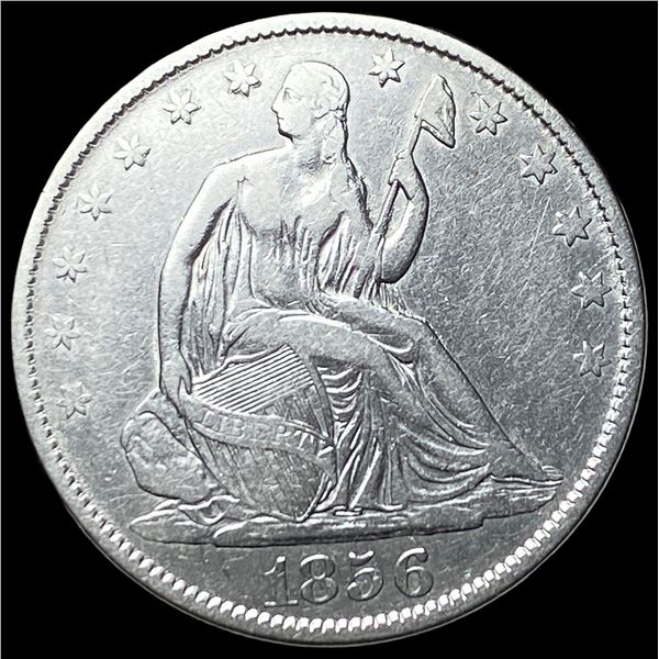 1856 Seated Liberty Half Dollar ABOUT  UNCIRCULATED