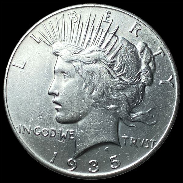 1935 Silver Peace Dollar CLOSELY UNCIRCULATED