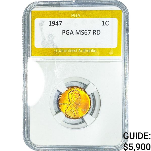 1947 Wheat Cent PGA MS67 RD