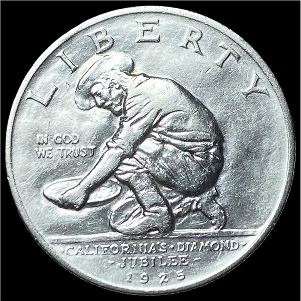 1925-S Silver California Jubilee Half Dollar  CLOSELY UNCIRCULATED