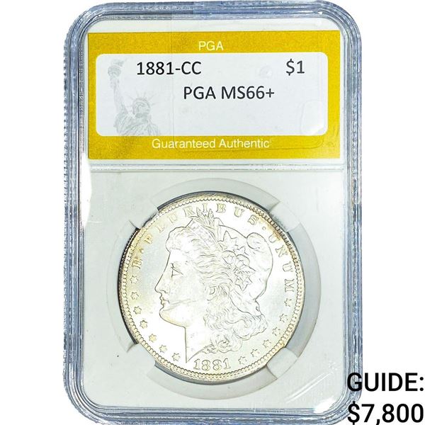 1881-CC Morgan Silver Dollar PGA MS66+