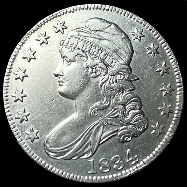 1834 Capped Bust Half Dollar CLOSELY  UNCIRCULATED