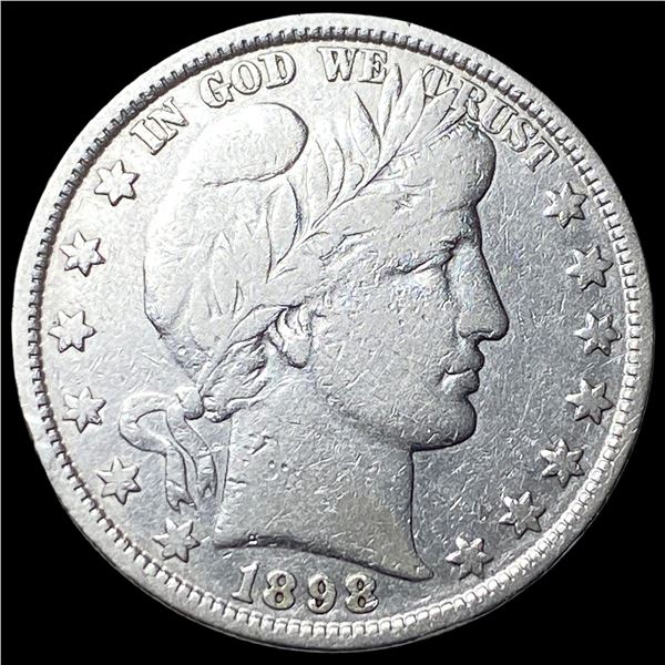 1898 Silver Barber Half Dollar LIGHTLY  CIRCULATED