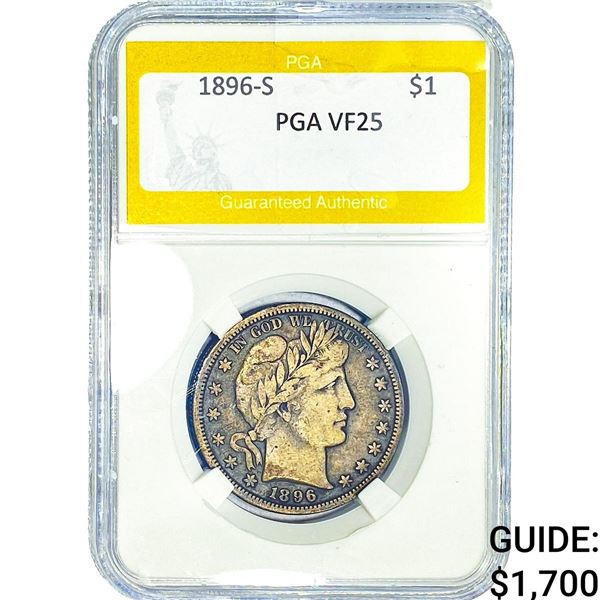 1896-S Morgan Silver Dollar PGA VF25
