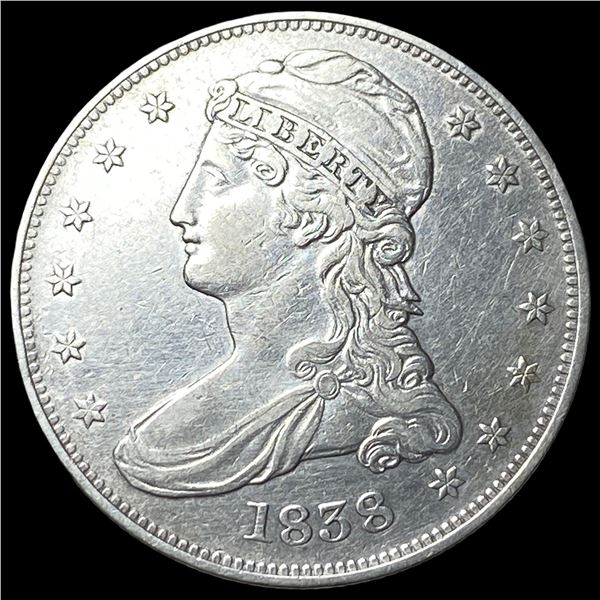 1838 Silver Capped Bust Half Dollar CLOSELY  UNCIRCULATED