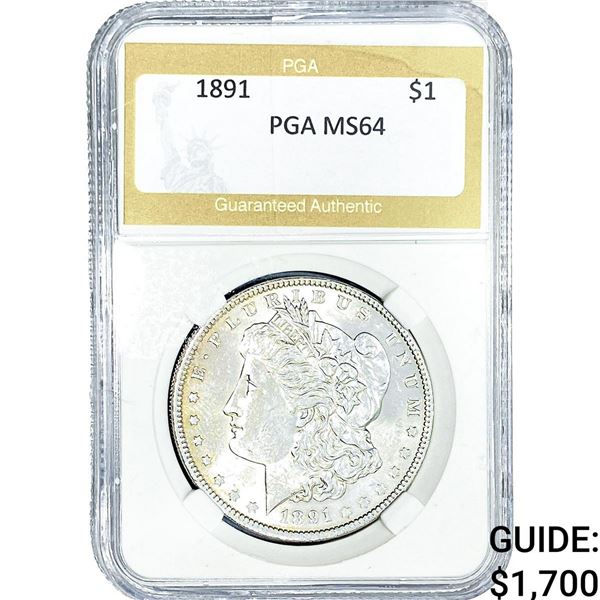 1891 Morgan Silver Dollar PGA MS64
