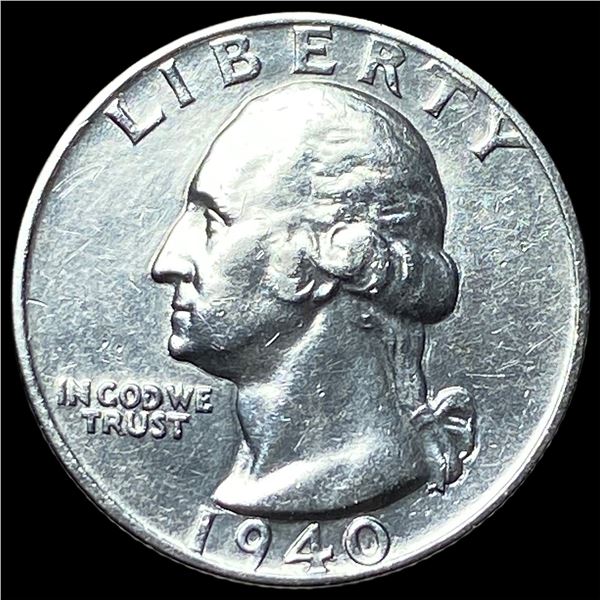 1940-D Silver Washington Quarter CLOSELY  UNCIRCULATED