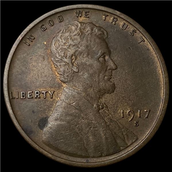 1917-S Lincoln Wheat Cent CLOSELY   UNCIRCULATED