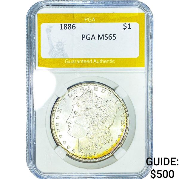 1886 Morgan Silver Dollar PGA MS65