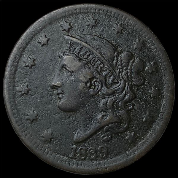 1839 Coronet Head Large Cent LIGHTLY   CIRCULATED