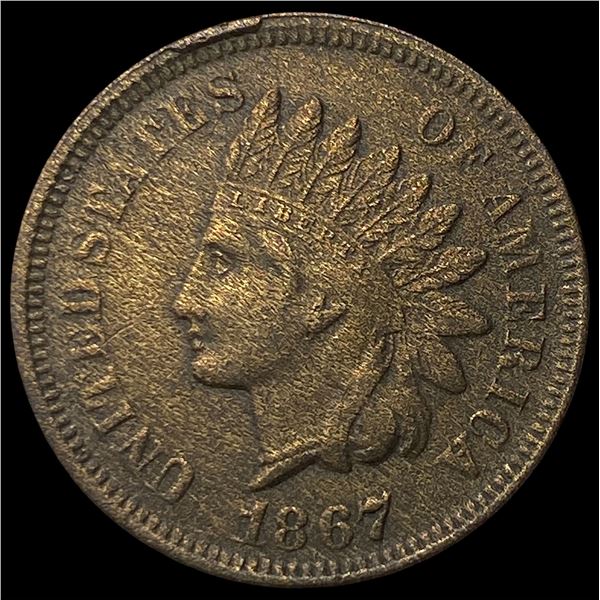 1867 Indian Head Cent NEARLY UNCIRCULATED