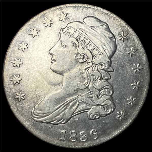 1836 Capped Bust Half Dollar CLOSELY   UNCIRCULATED
