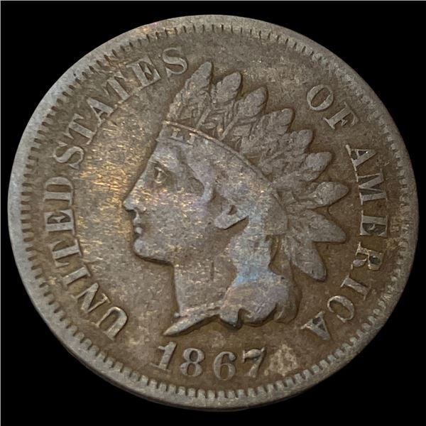 1867 Indian Head Cent NICELY CIRCULATED