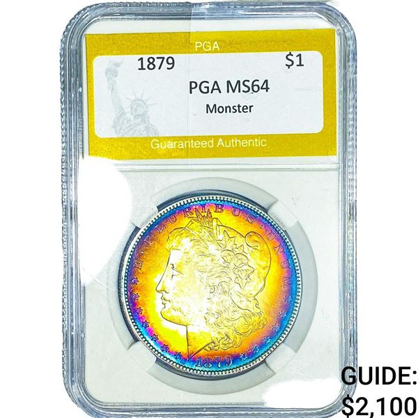 1879 Morgan Silver Dollar PGA MS64 Monster