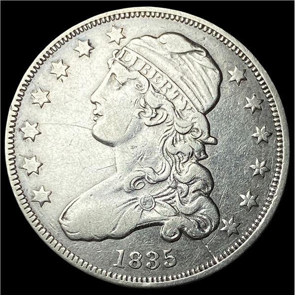 1835 Capped Bust Silver Quarter NEARLY   UNCIRCULATED