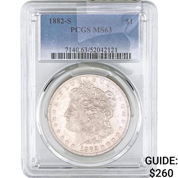 1882-S Morgan Silver Dollar PCGS MS63