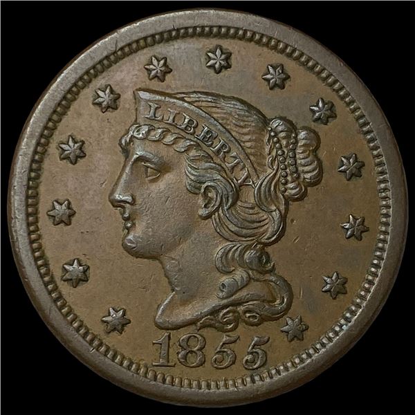 1855 Braided Hair Large Cent UNCIRCULATED