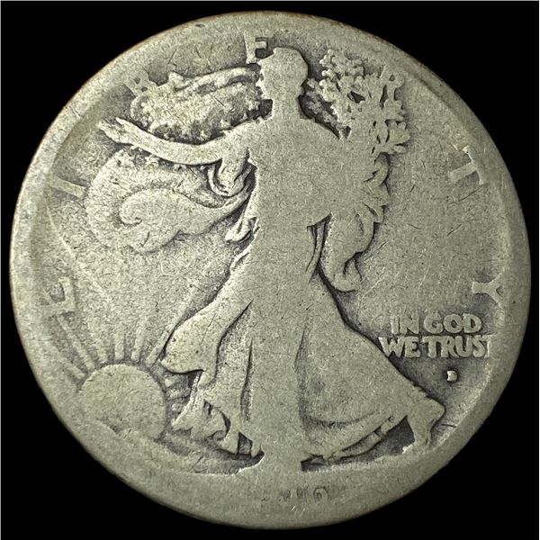1916-D Silver Walking Liberty Half Dollar   NICELY CIRCULATED