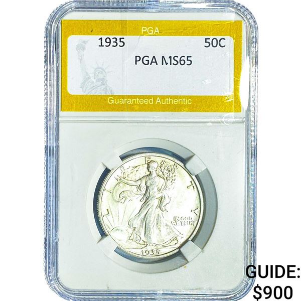 1935 Walking Liberty Half Dollar PGA MS65