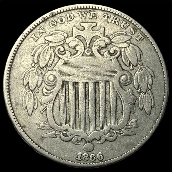 1866 Shield Nickel LIGHTLY CIRCULATED