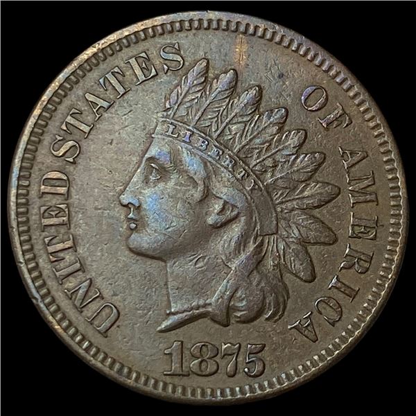 1875 Indian Head Cent CLOSELY UNCIRCULATED