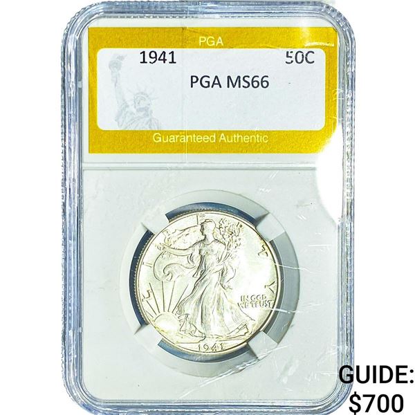 1941 Walking Liberty Half Dollar PGA MS66