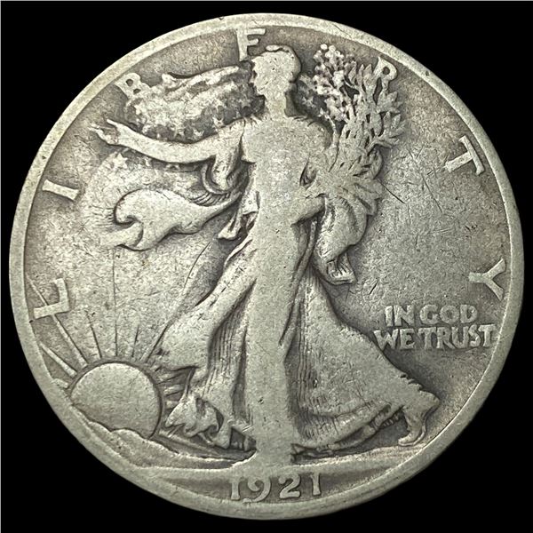 1921-S Silver Walking Liberty Half Dollar   LIGHTLY CIRCULATED