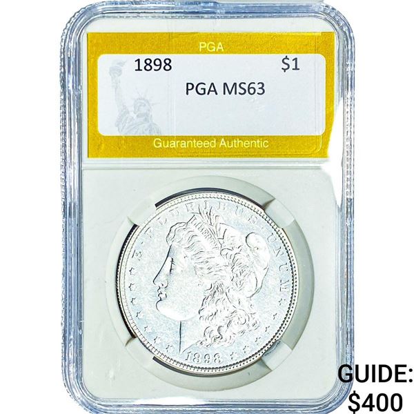 1898 Morgan Silver Dollar PGA MS63