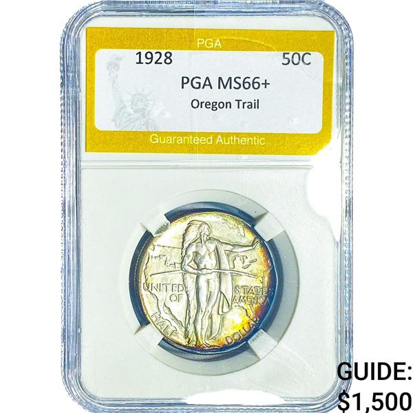 1928 Oregon Trail Half Dollar PGA MS66+
