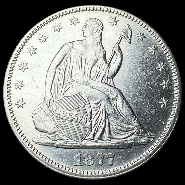1877 Seated Liberty Half Dollar CHOICE AU