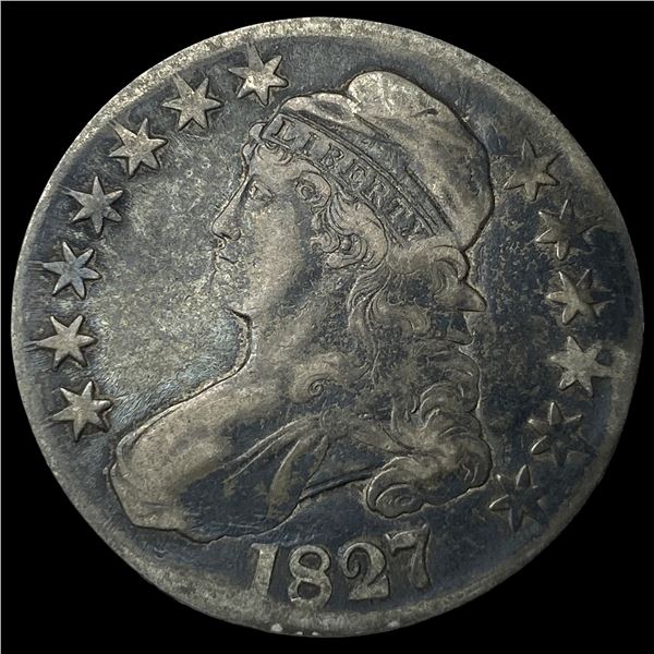 1827 Capped Bust Half Dollar LIGHTLY   CIRCULATED
