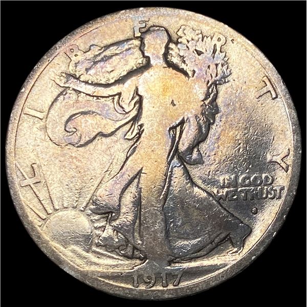 1917-S Silver Walking Liberty Half Dollar   NICELY CIRCULATED