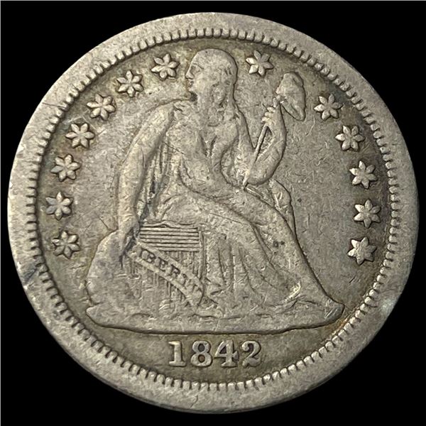 1842-O Seated Liberty Dime ABOUT UNCIRCULATED