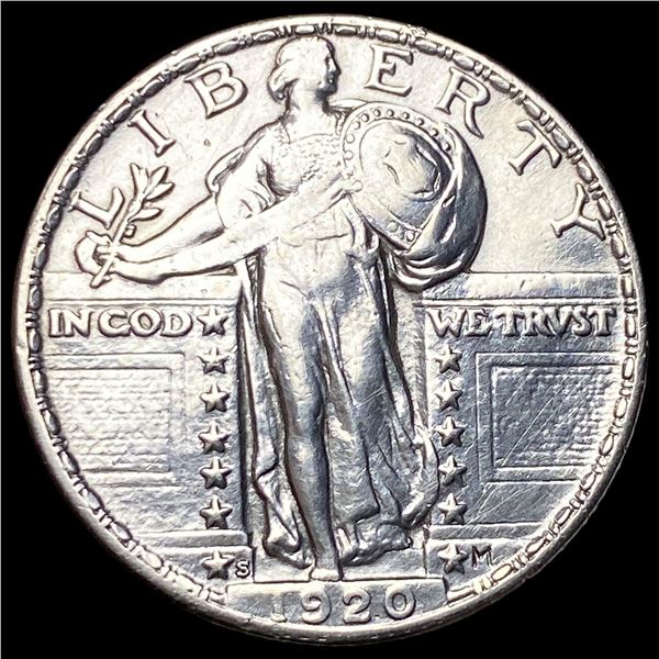 1920-S Silver Standing Liberty Quarter   CLOSELY UNCIRCULATED