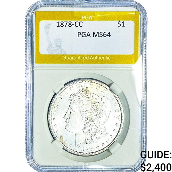 1878-CC Morgan Silver Dollar PGA MS64