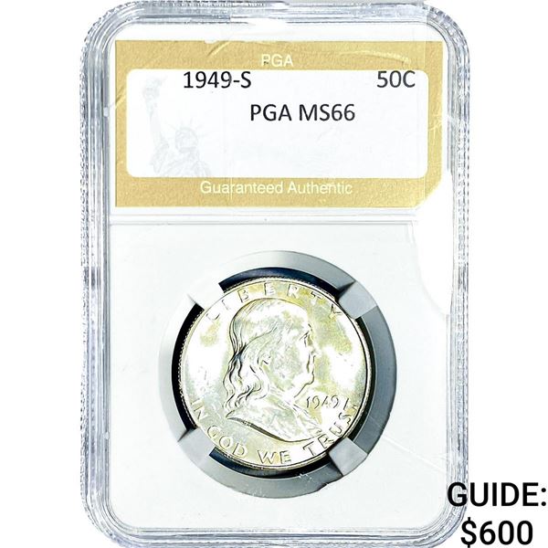 1949-S Franklin Half Dollar PGA MS66