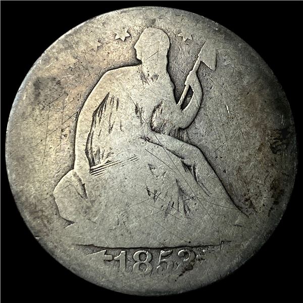 1853 Arrows/Rays Seated Liberty Half Dollar   HIGH GRADE