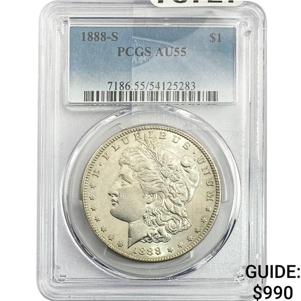 1888-S Morgan Silver Dollar PCGS AU55
