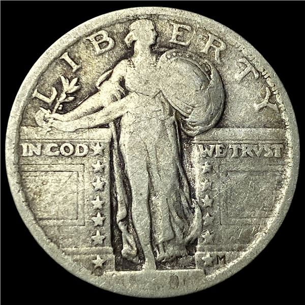 1921 Standing Liberty Quarter LIGHTLY   CIRCULATED