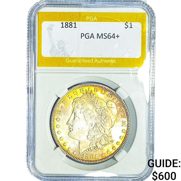 1881 Morgan Silver Dollar PGA MS64+