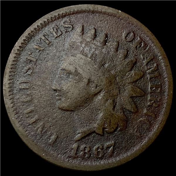 1867 Indian Head Cent NICELY CIRCULATED