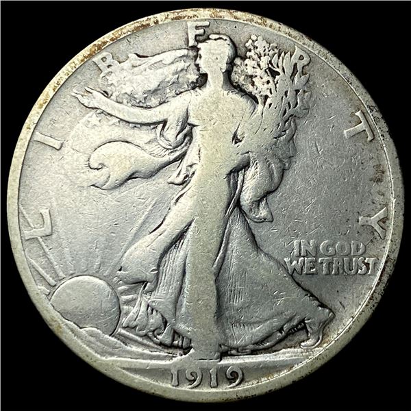 1919 Walking Liberty Half Dollar LIGHTLY   CIRCULATED