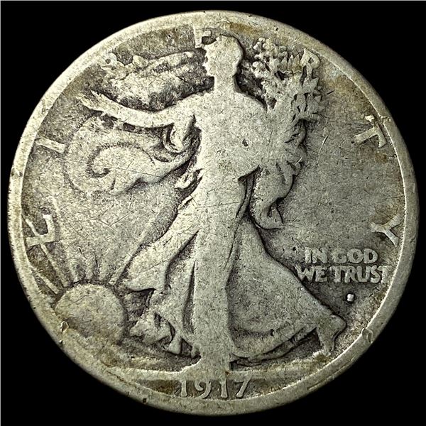 1917-S Silver Walking Liberty Half Dollar   NICELY CIRCULATED