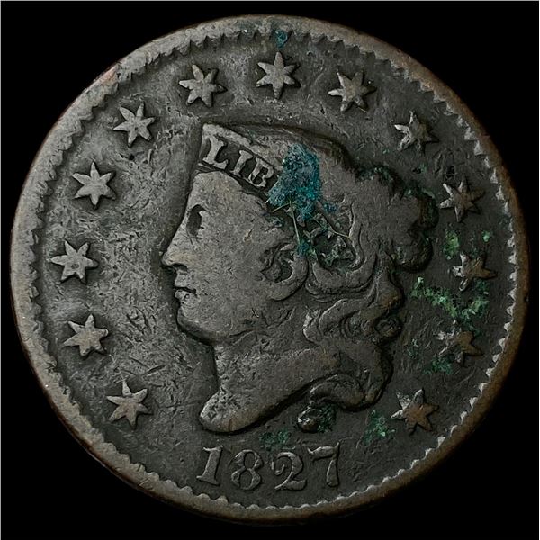 1827 Matron Head Large Cent LIGHTLY  CIRCULATED